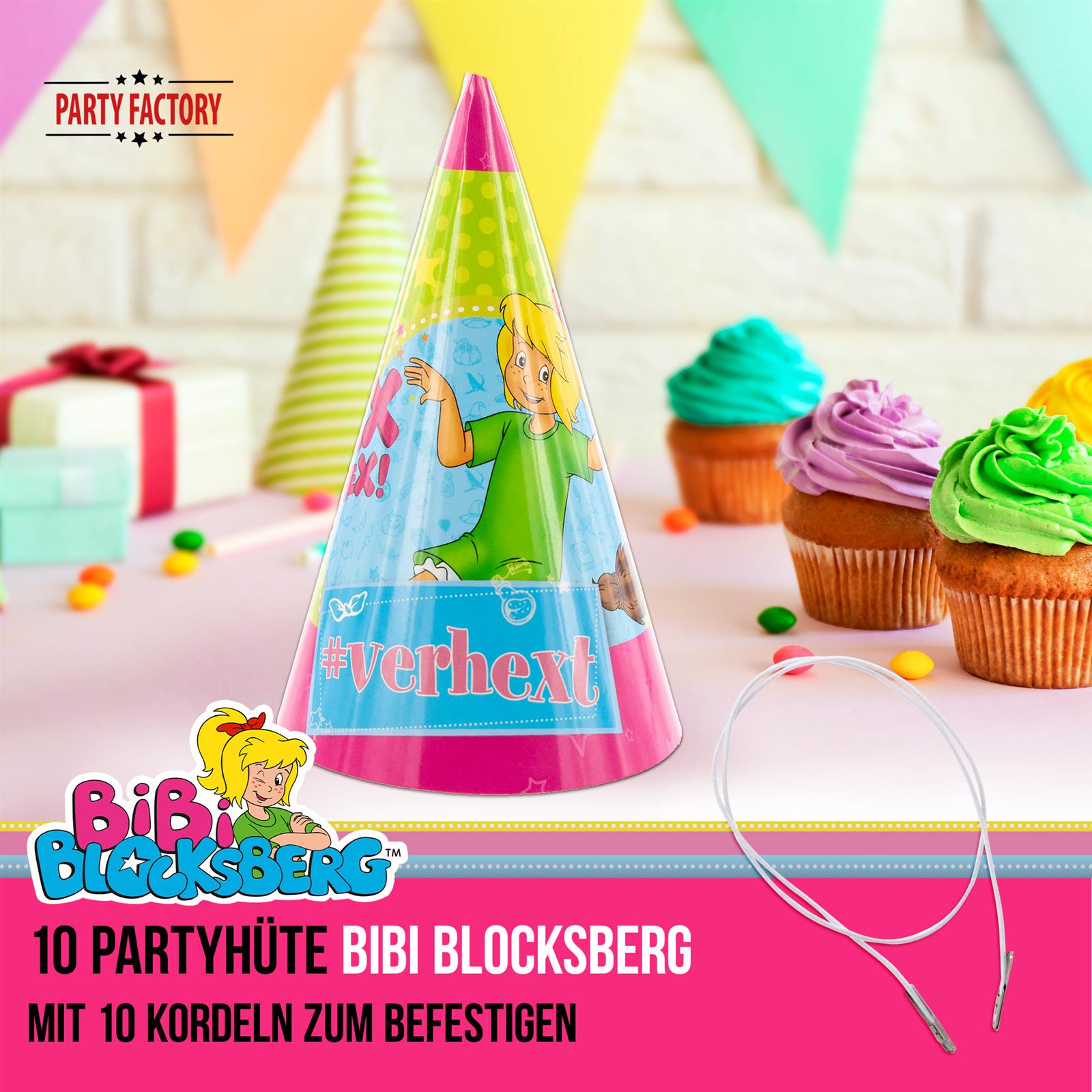 Bibi Blocksberg Party Hats 10 Count 2