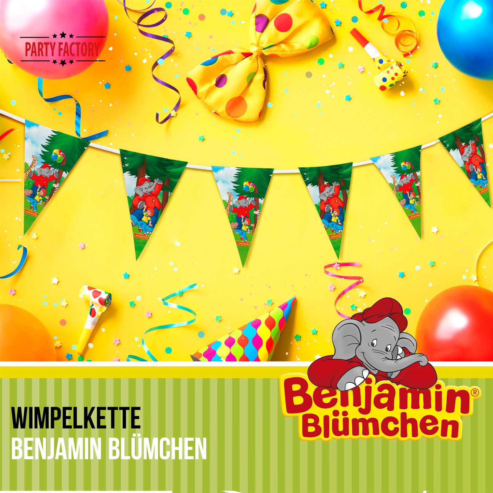 Benjamin Blümchen Wimpelkette 5 m 3