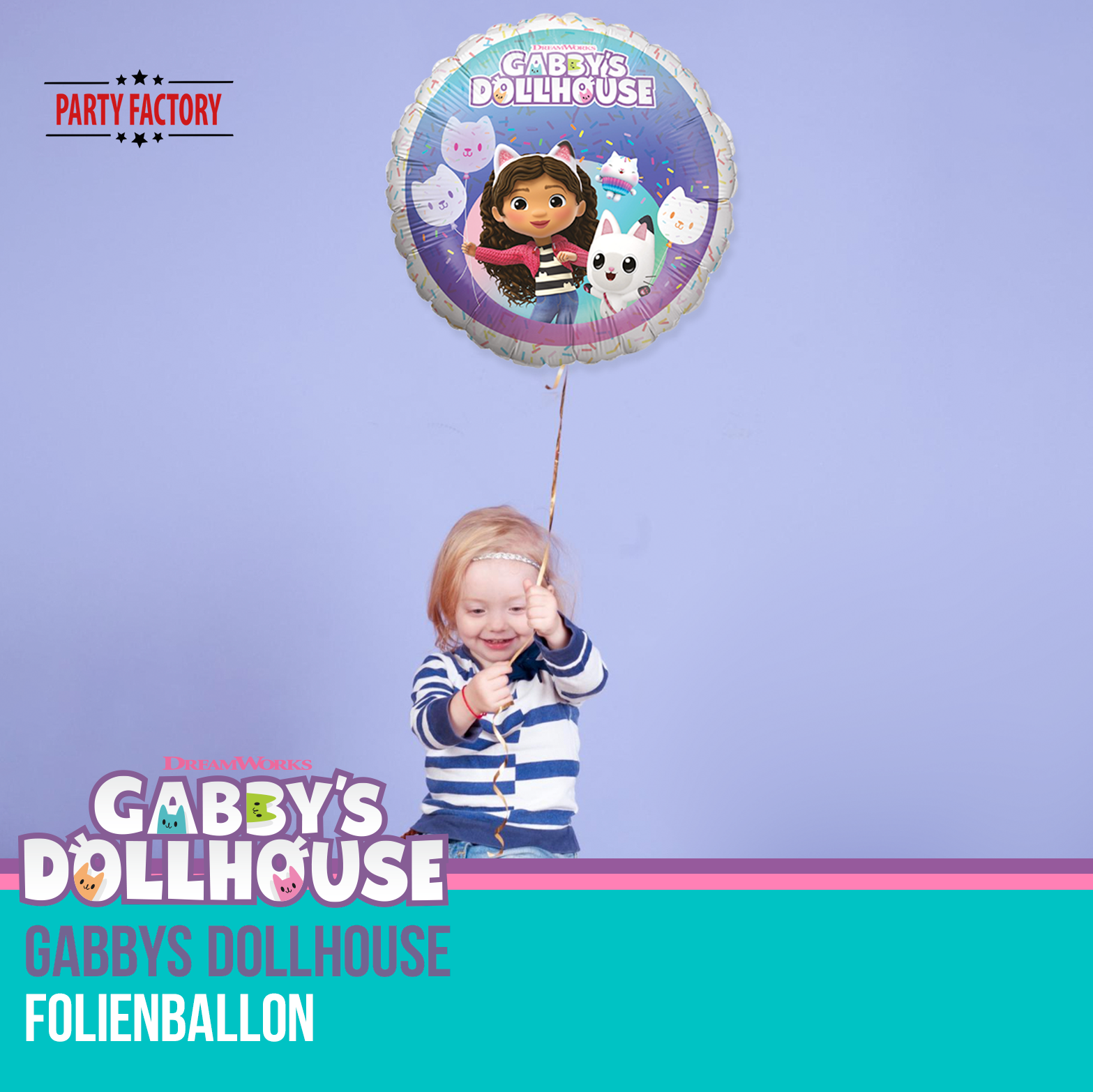 Gabby's Dollhouse Foil Balloon 45 cm Round – Party Balloon Gabby & Cats 2