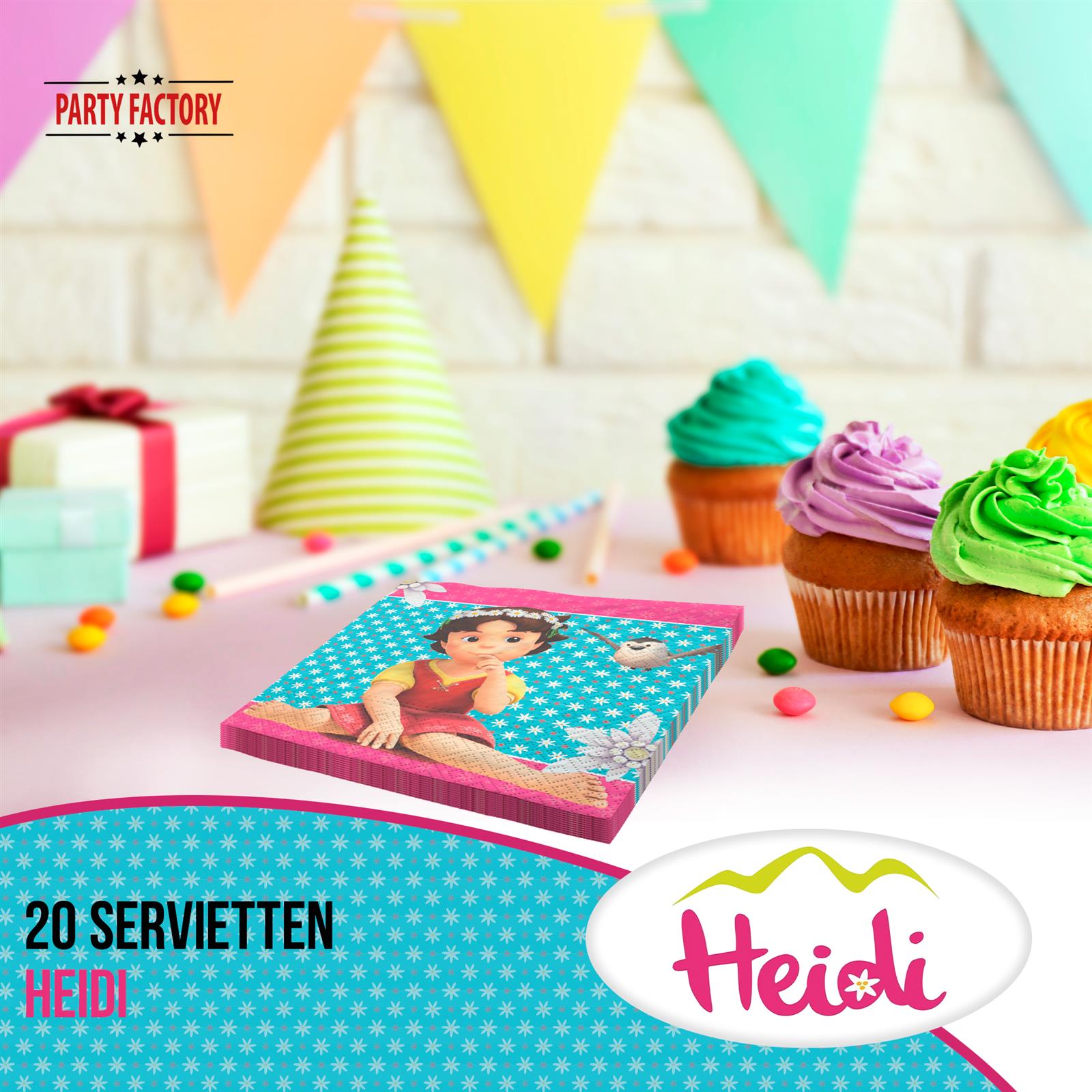 Heidi Servietten 33x33 cm 20er-Pack 2