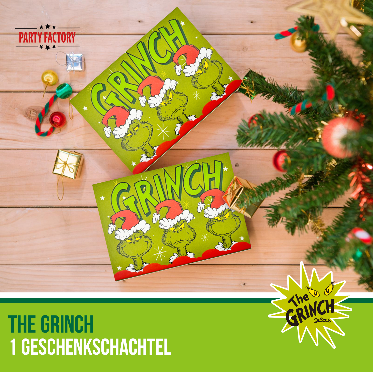 The Grinch Geschenkschachtel Motiv 2 – Geschenkbox Weihnachten, Geschenkverpackung Party 2