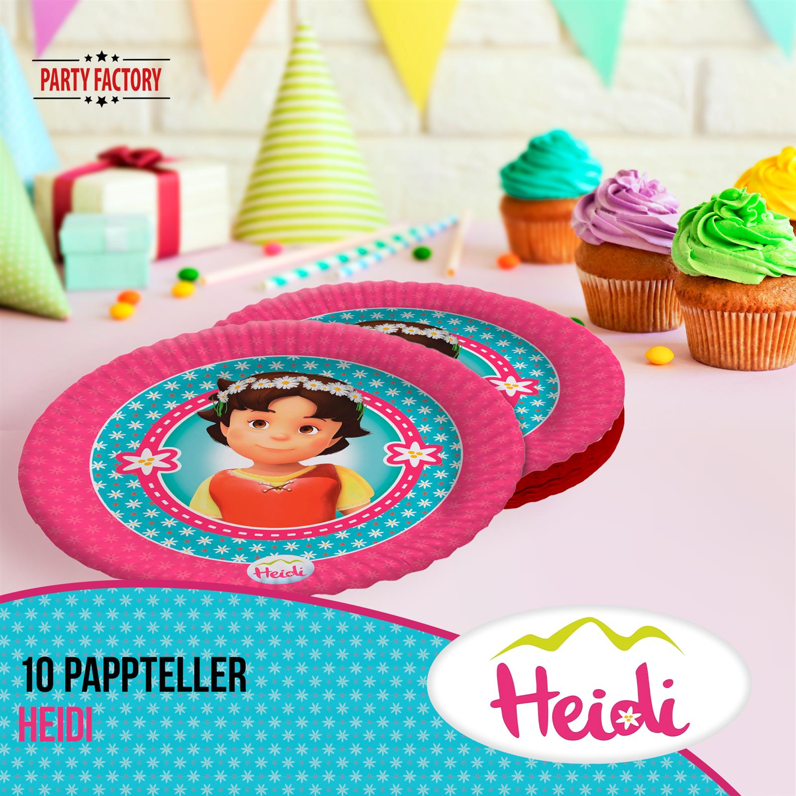 Heidi Papp-Teller 23 cm 10 Stück 2