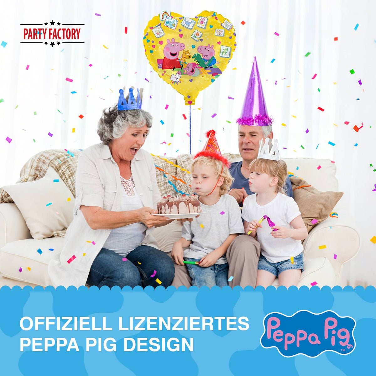 Peppa Pig Folienballon rund gelb Ø 45 cm 4
