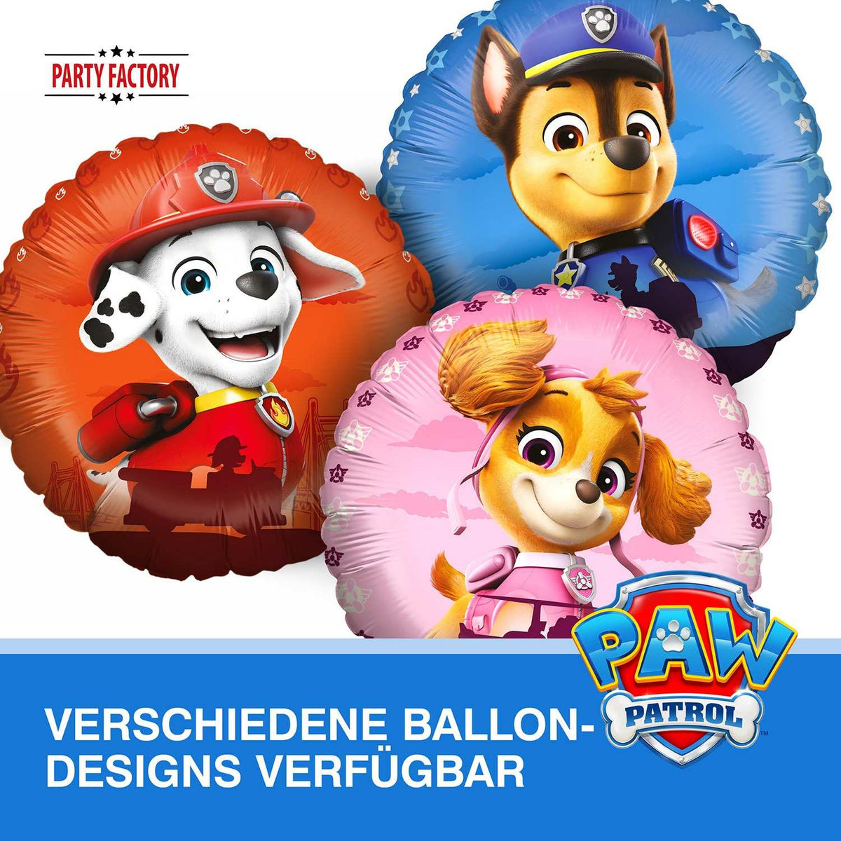 Paw Patrol Folienballon Chase Rund Blau ⌀ 45 cm 6