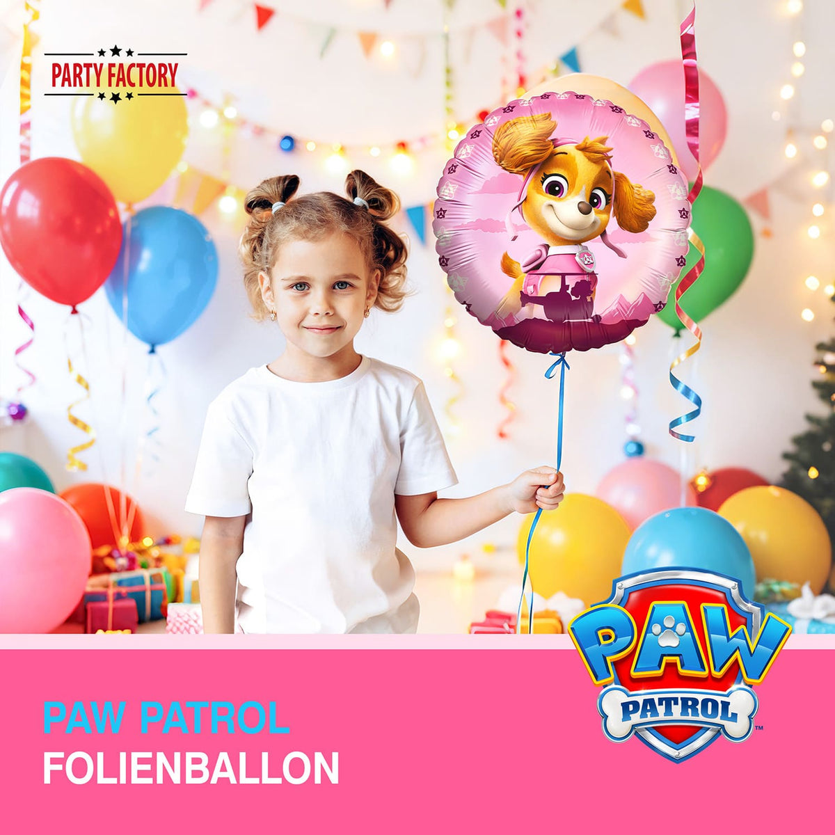Paw Patrol Folienballon Skye Rund Rosa ⌀ 45 cm 2