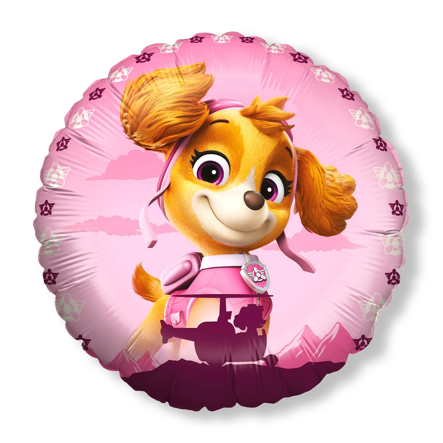 Paw Patrol Folienballon Skye Rund Rosa ⌀ 45 cm
