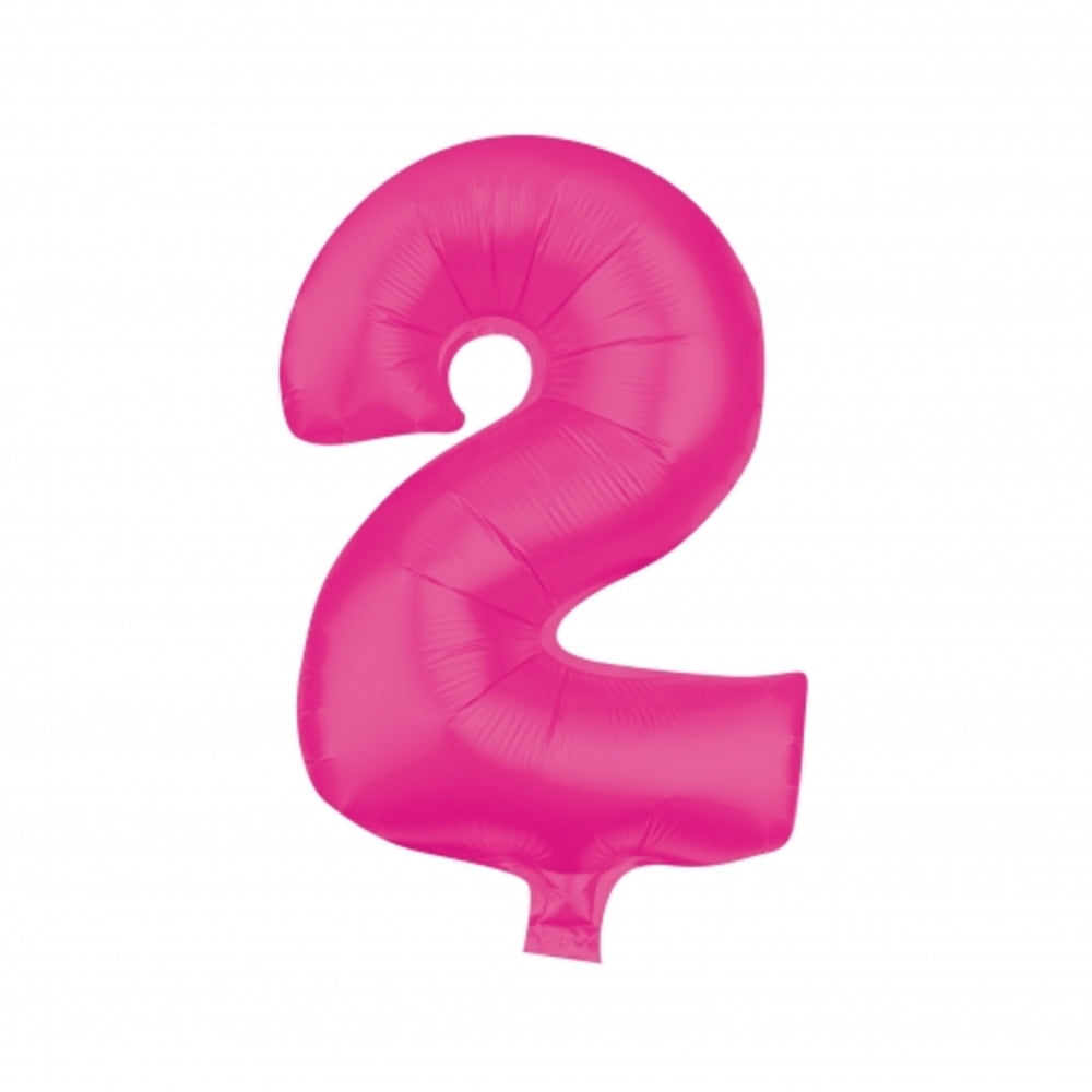 Folienballons Zahlenballon 85 cm Zahl 0-9 neon pink 13