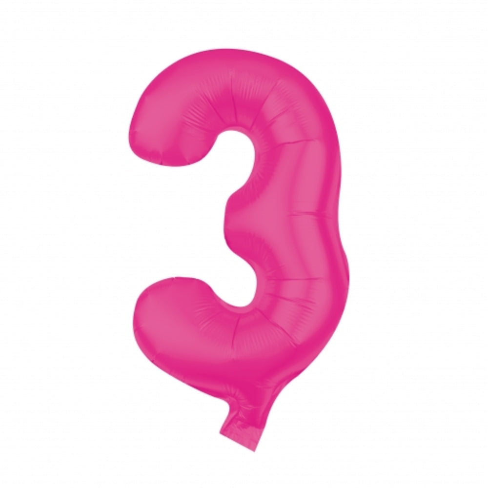 Folienballons Zahlenballon 85 cm Zahl 0-9 neon pink 14