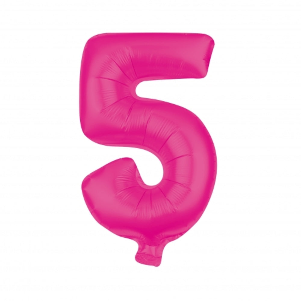 Folienballons Zahlenballon 85 cm Zahl 0-9 neon pink 16