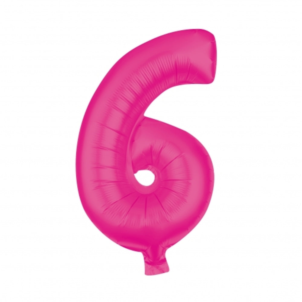 Folienballons Zahlenballon 85 cm Zahl 0-9 neon pink 17