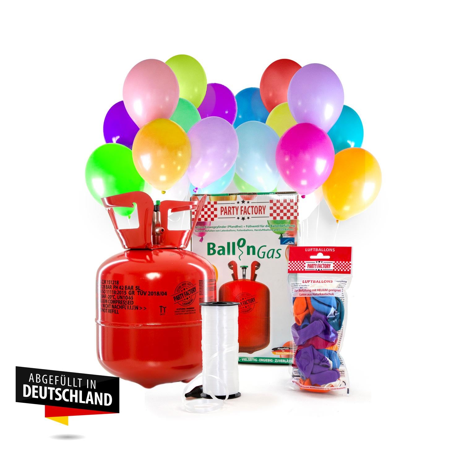 Helium balloon gas set with 20 balloons, 140l 2