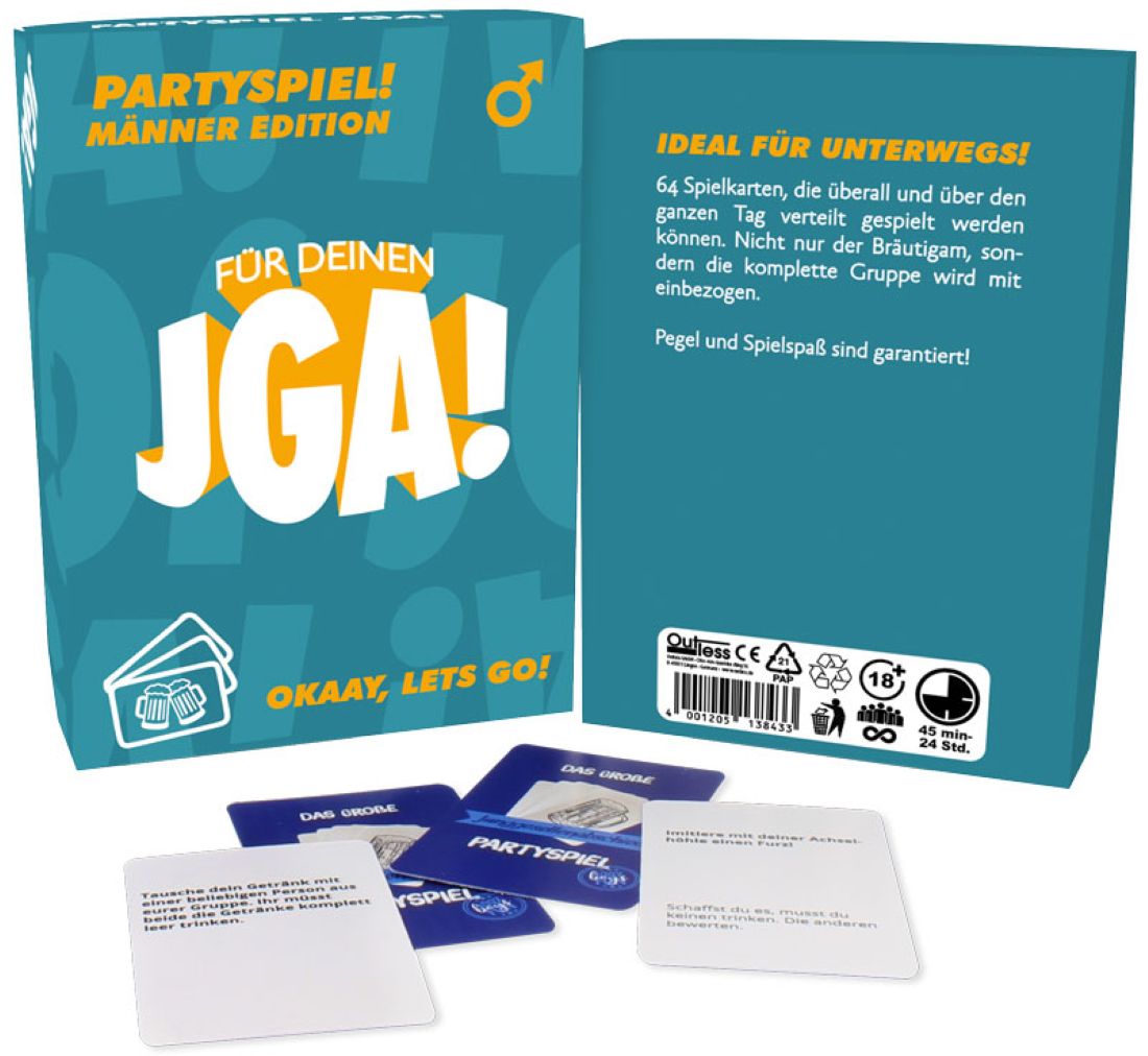 JGA-Spiel für Männer Junggesellenabschied Kartenspiel für unbegrenzte Spieler Anzahl 1