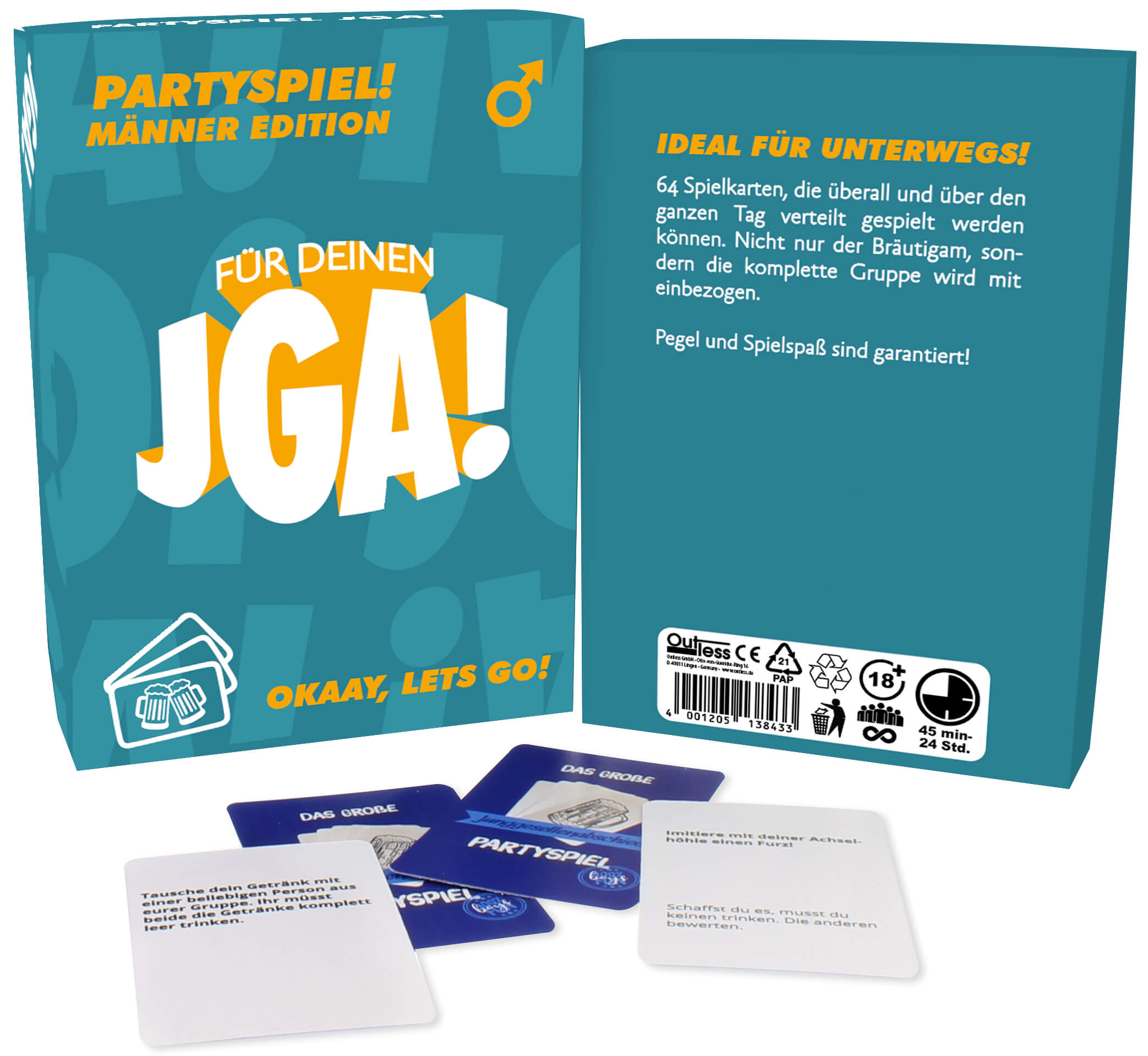 JGA-Spiel für Männer Junggesellenabschied Kartenspiel für unbegrenzte Spieler Anzahl 2