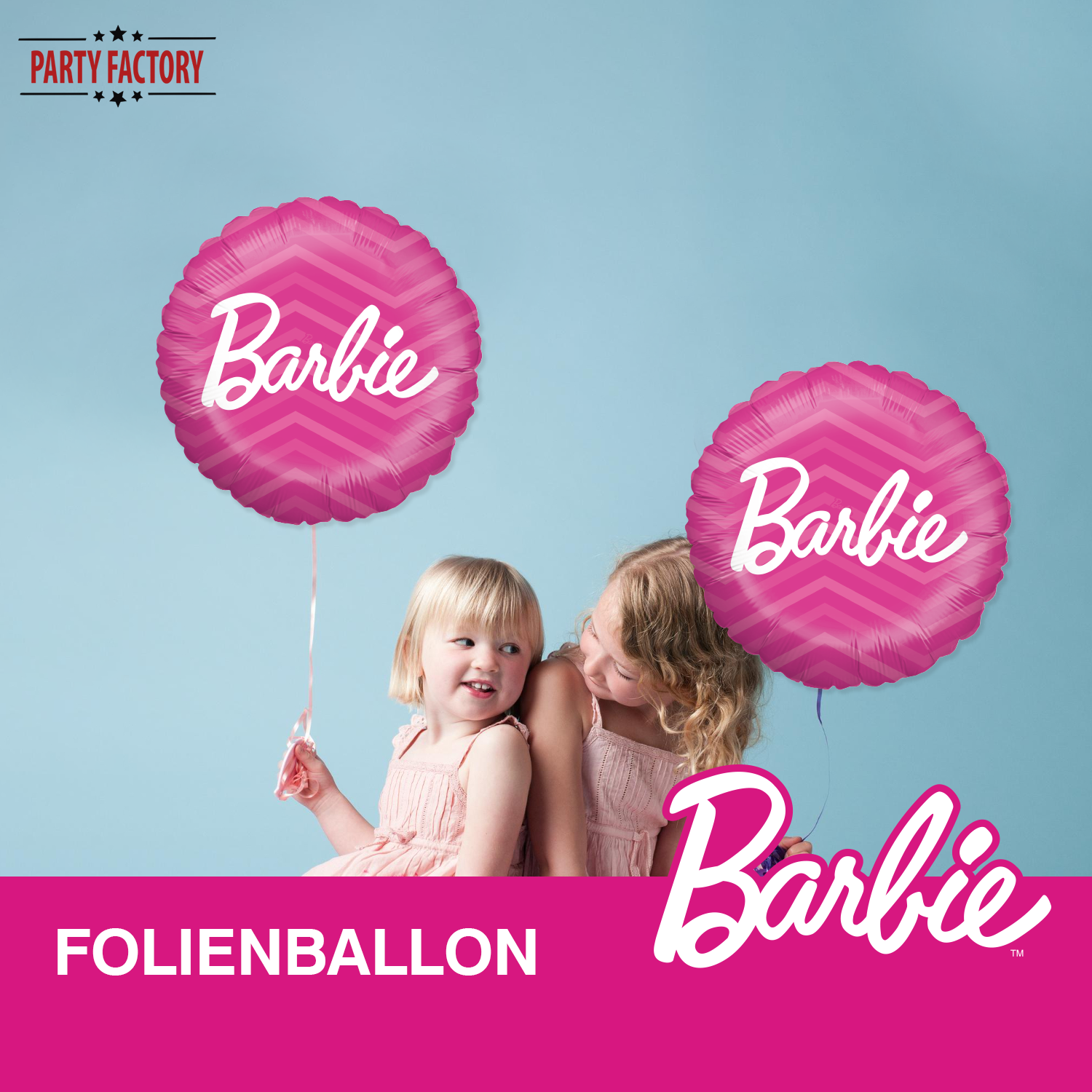 Foil Balloon Barbie Pink Round Ø45 cm 9