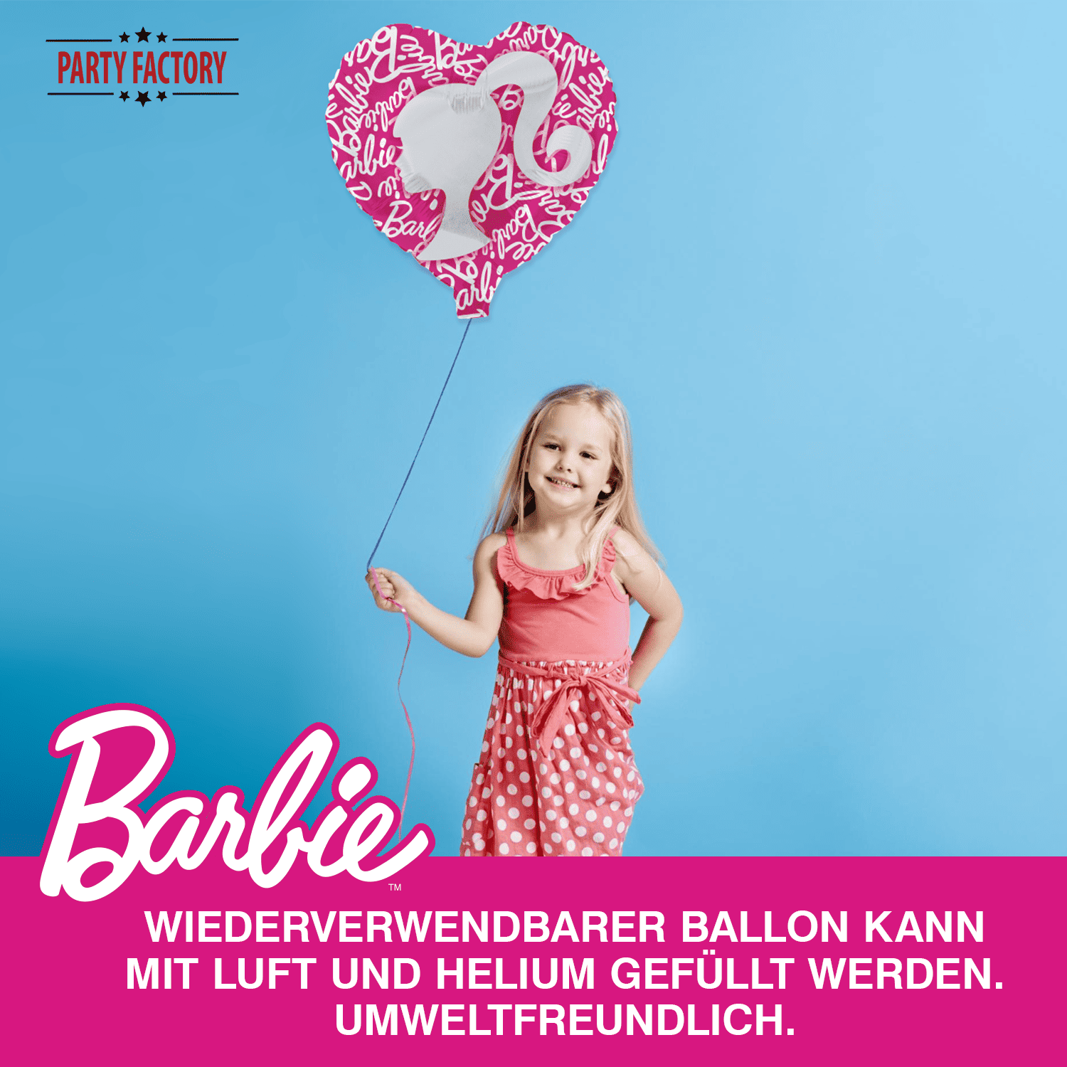 Folienballon Barbie Herz 45cm 11