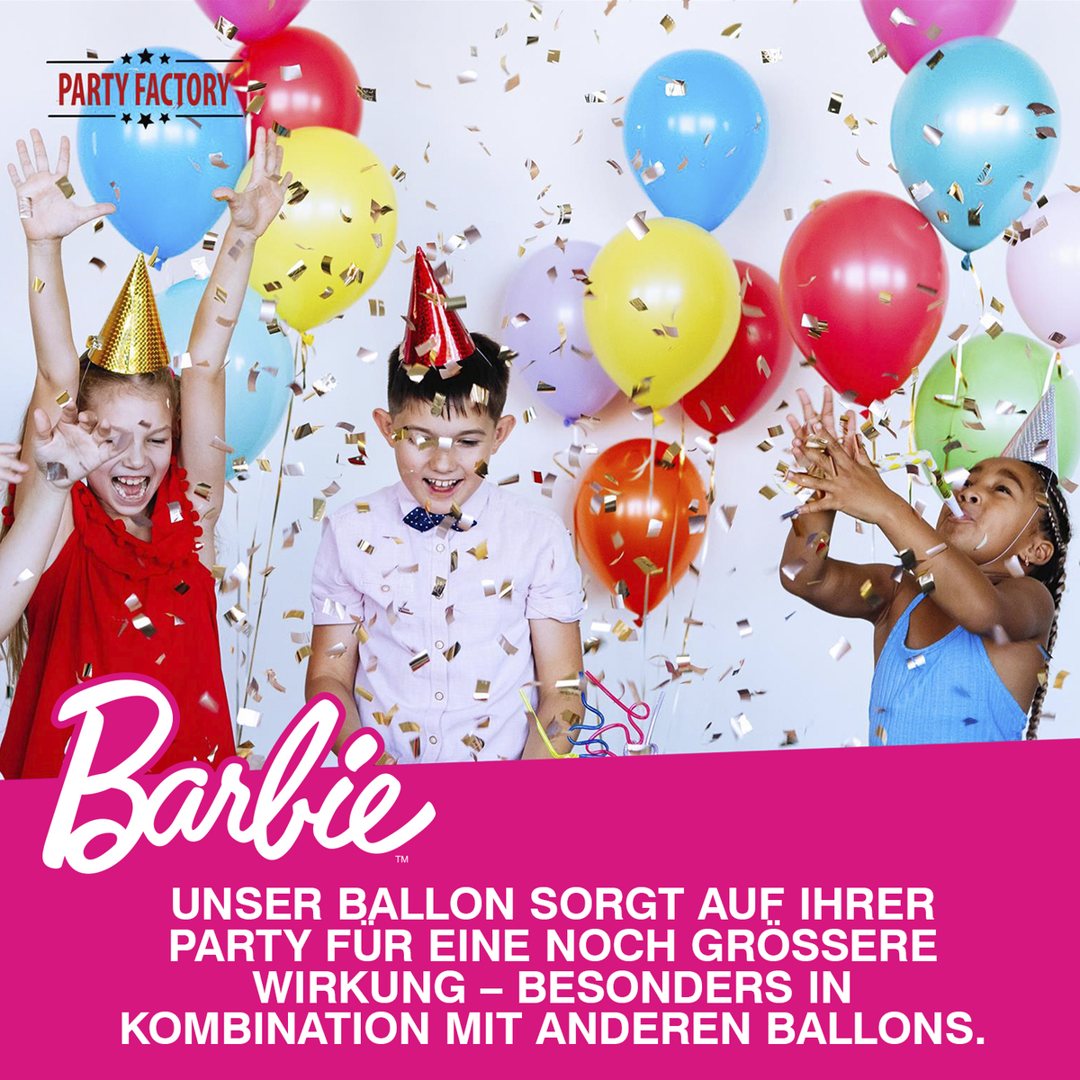 Foil Balloon Barbie Pink Round Ø45 cm 13
