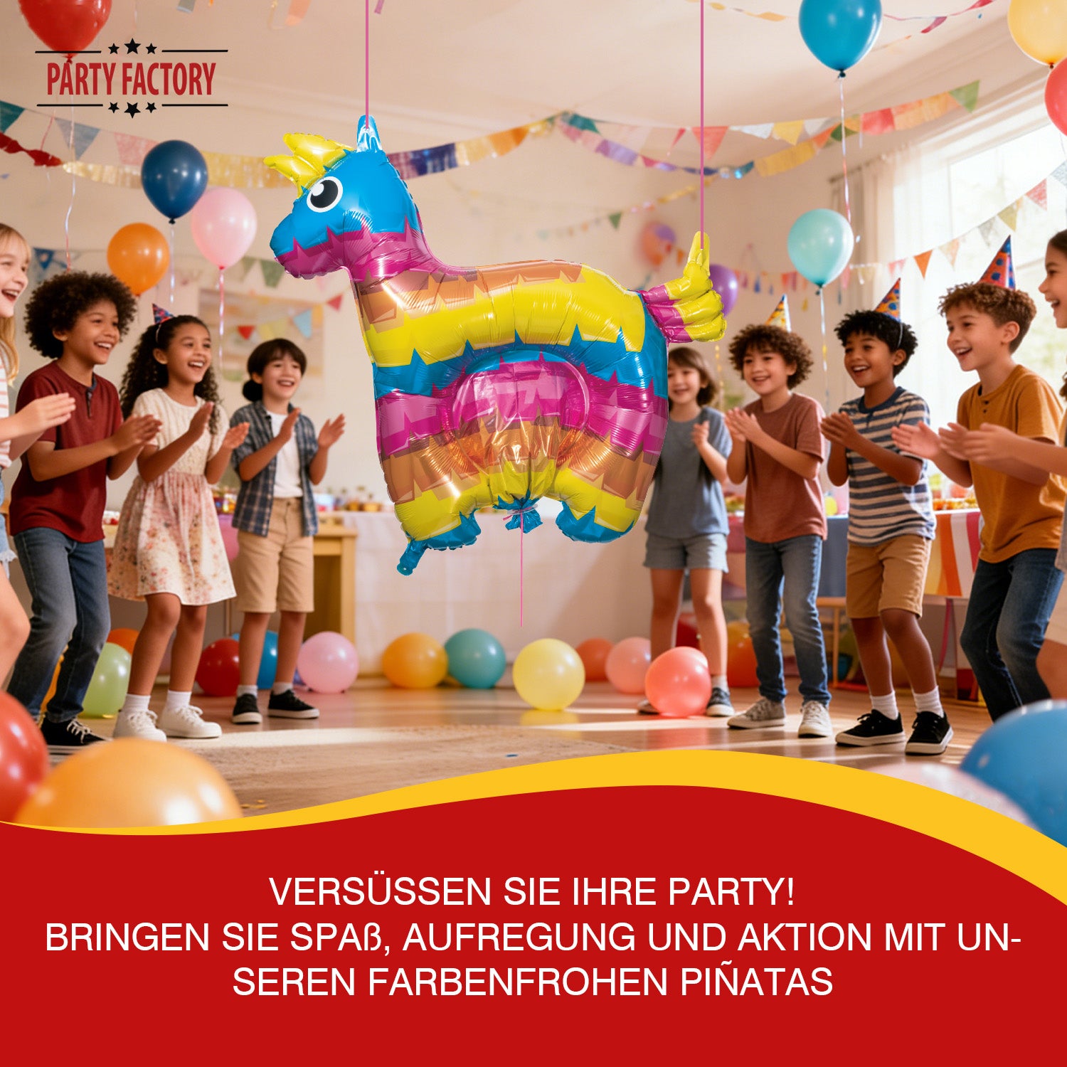 Pull-string Piñata Donkey Inflatable Air Foil 103x100 cm 13
