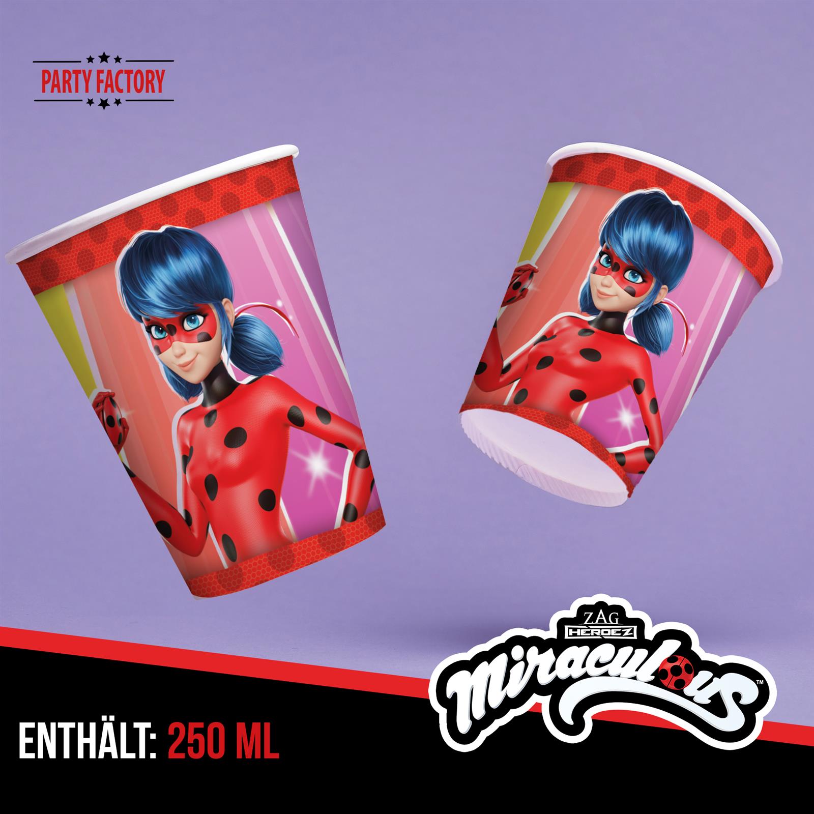 Miraculous Tumblers 250 ml Pack of 8 2