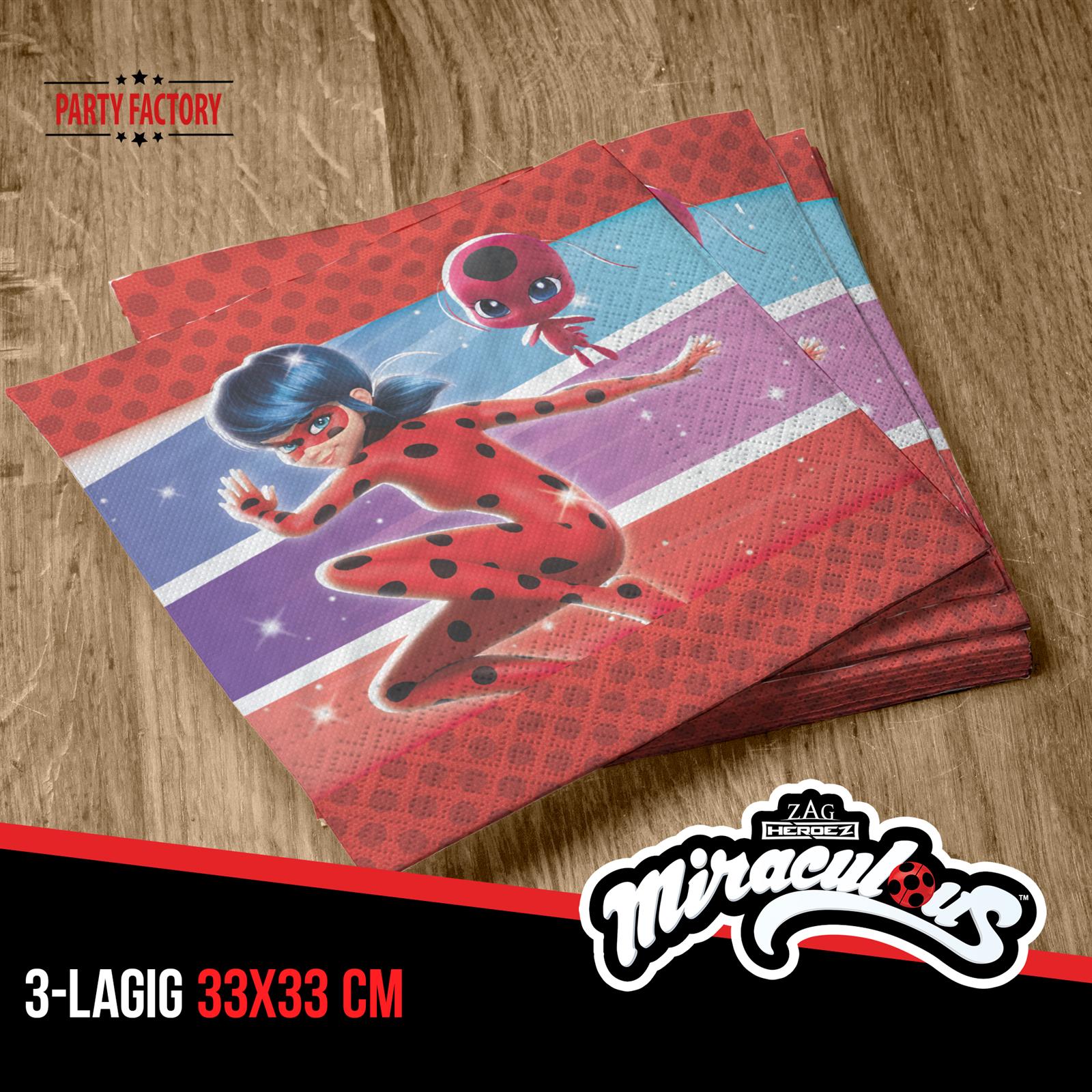 Miraculous Servietten 33x33 cm 20er-Pack 3