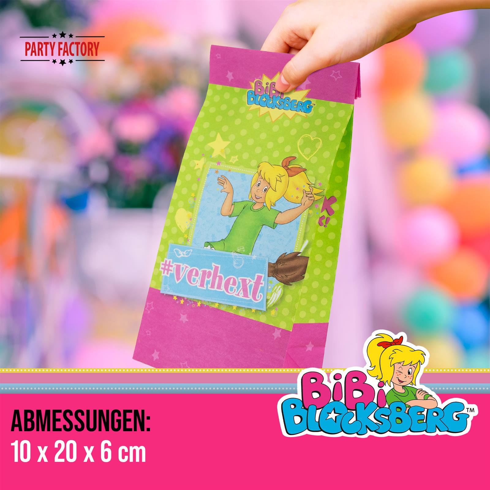 Bibi Blocksberg Party-Tüte Papier inkl. Sticker 10 Stk. 12