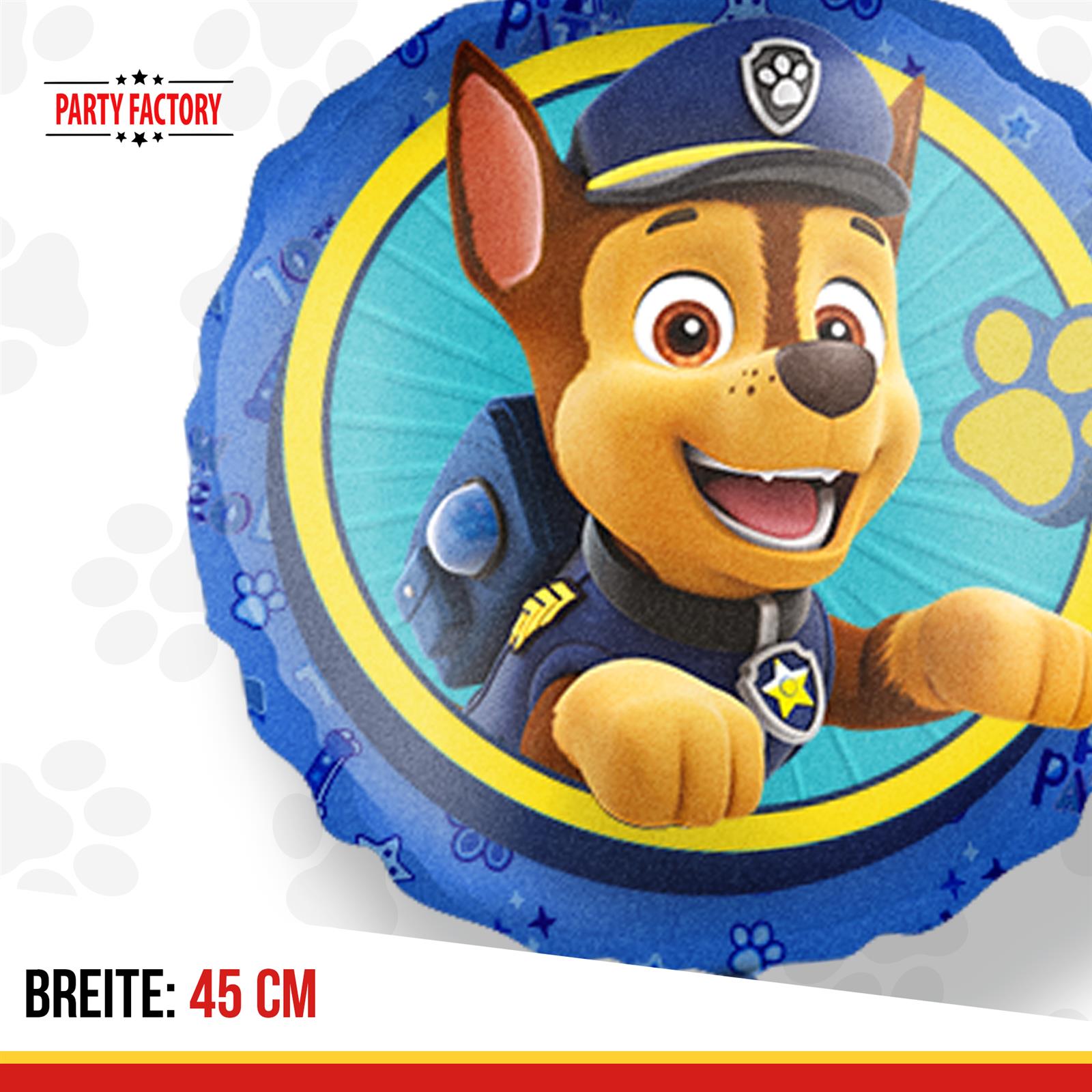 Paw Patrol Folienballon Chase bunt Ø45 cm rund Motiv 1 3