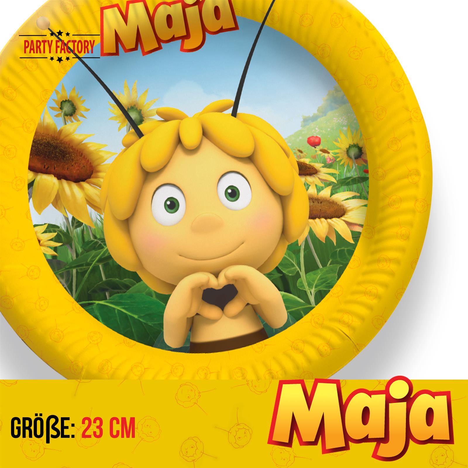 Biene Maja Papp-Teller 23 cm 8 Stück 2