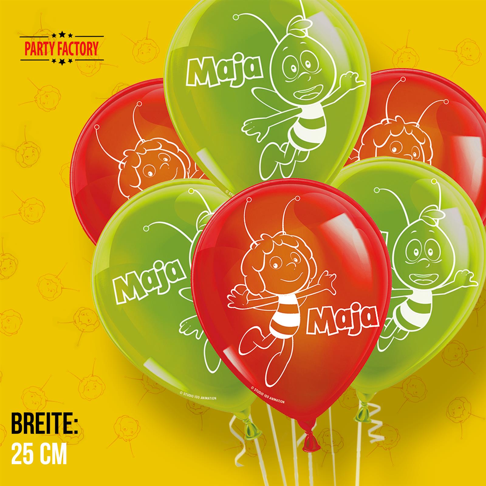Maya the Bee Latex Balloons Set 25 cm 10 pcs. 3