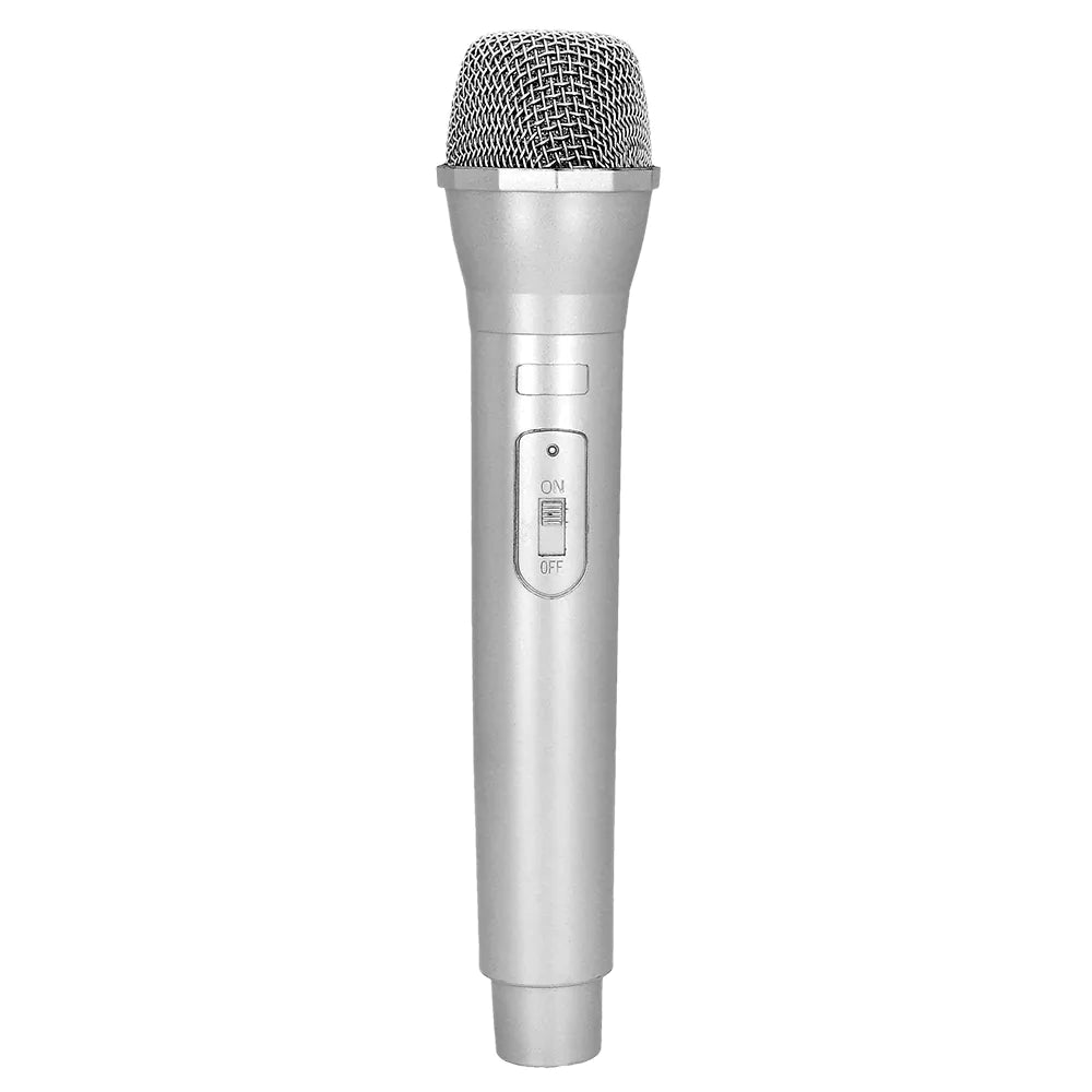Mikrofon Deluxe Silber 23,5 cm – Party Mikrofon Requisite für Karaoke & Kostüm 2
