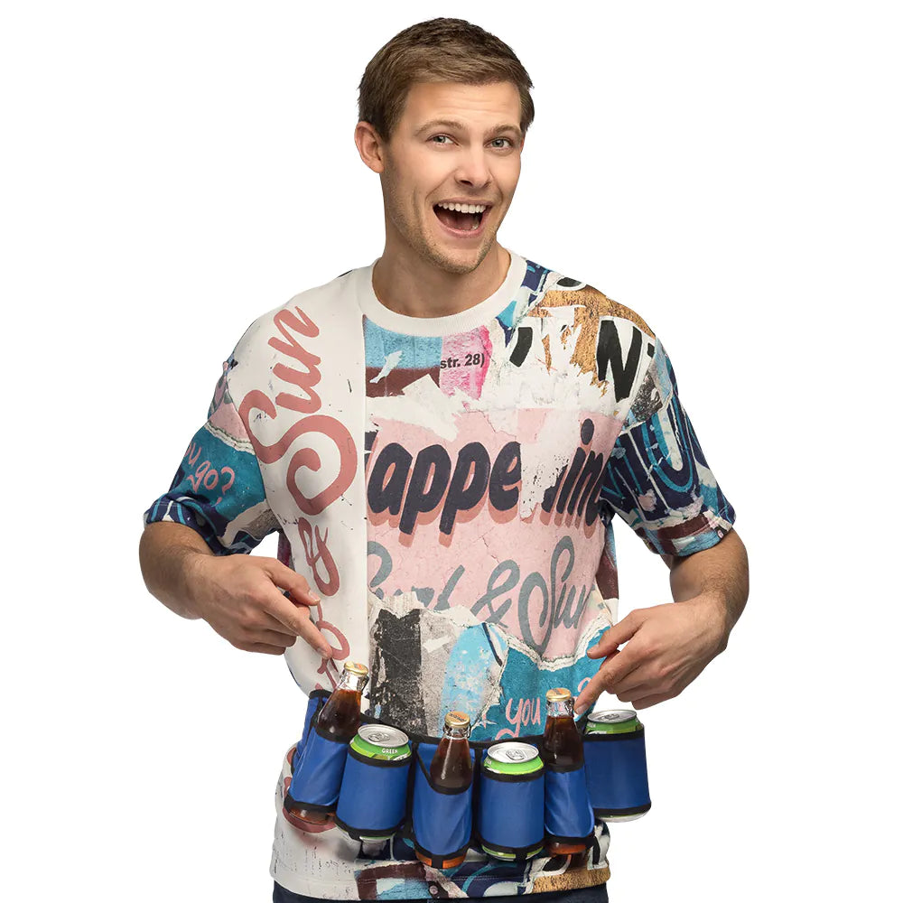 Party Trinkgürtel – witziger Biergürtel für 6 Flaschen oder Dosen bei Festivals