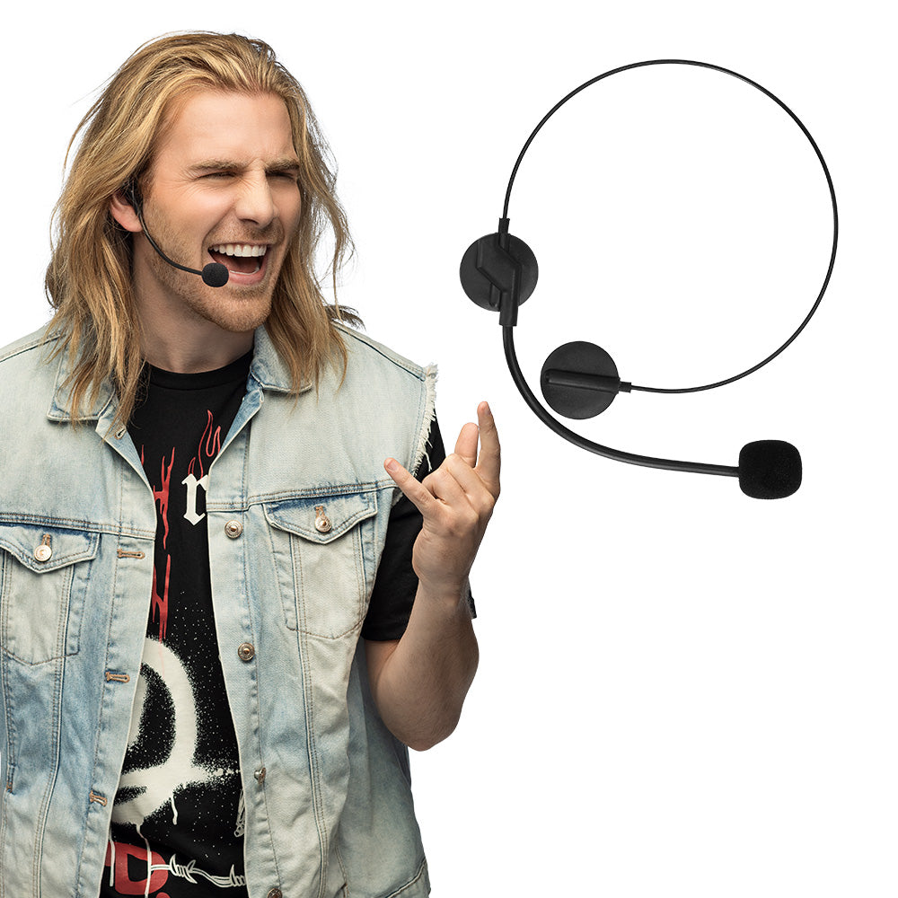 Headphones with microphone – non-functional costume accessory for carnival &amp; theme parties