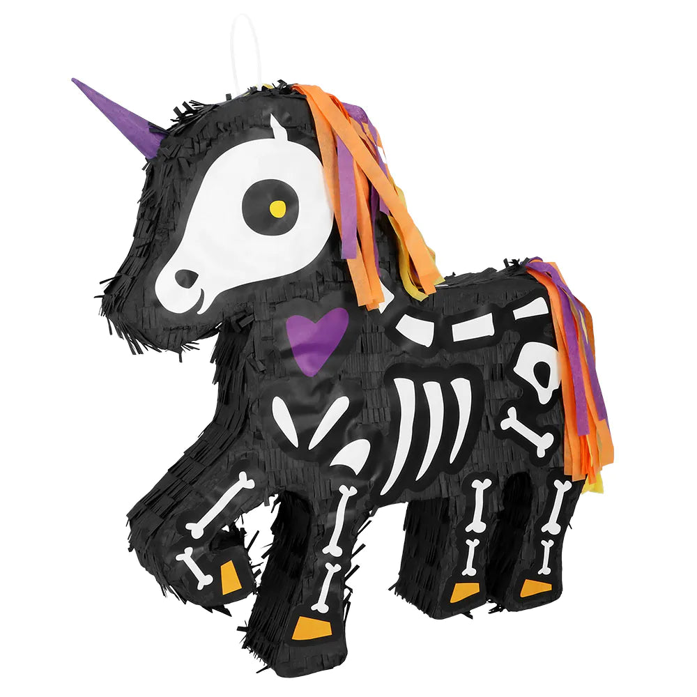 Pinata Einhorn Darkness – schwarze Halloween Einhorn Pinata zum Befüllen