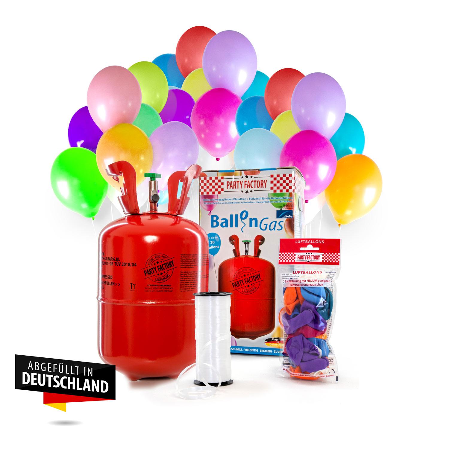 Helium balloon gas set with 30 balloons, 200l 2