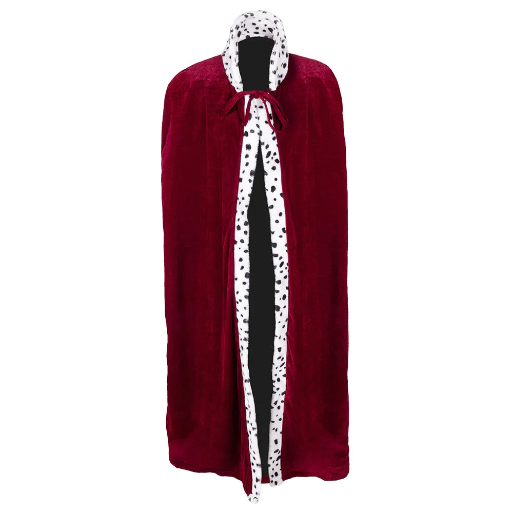King's Mantle Bordeaux 140 cm – elegant cloak with fur collar for carnival &amp; costume 2