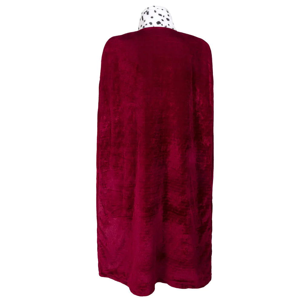 King's Mantle Bordeaux 140 cm – elegant cloak with fur collar for carnival &amp; costume 3