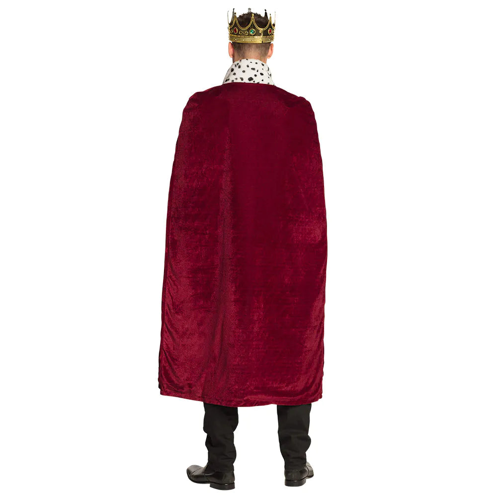 King's Mantle Bordeaux 140 cm – elegant cloak with fur collar for carnival &amp; costume 4