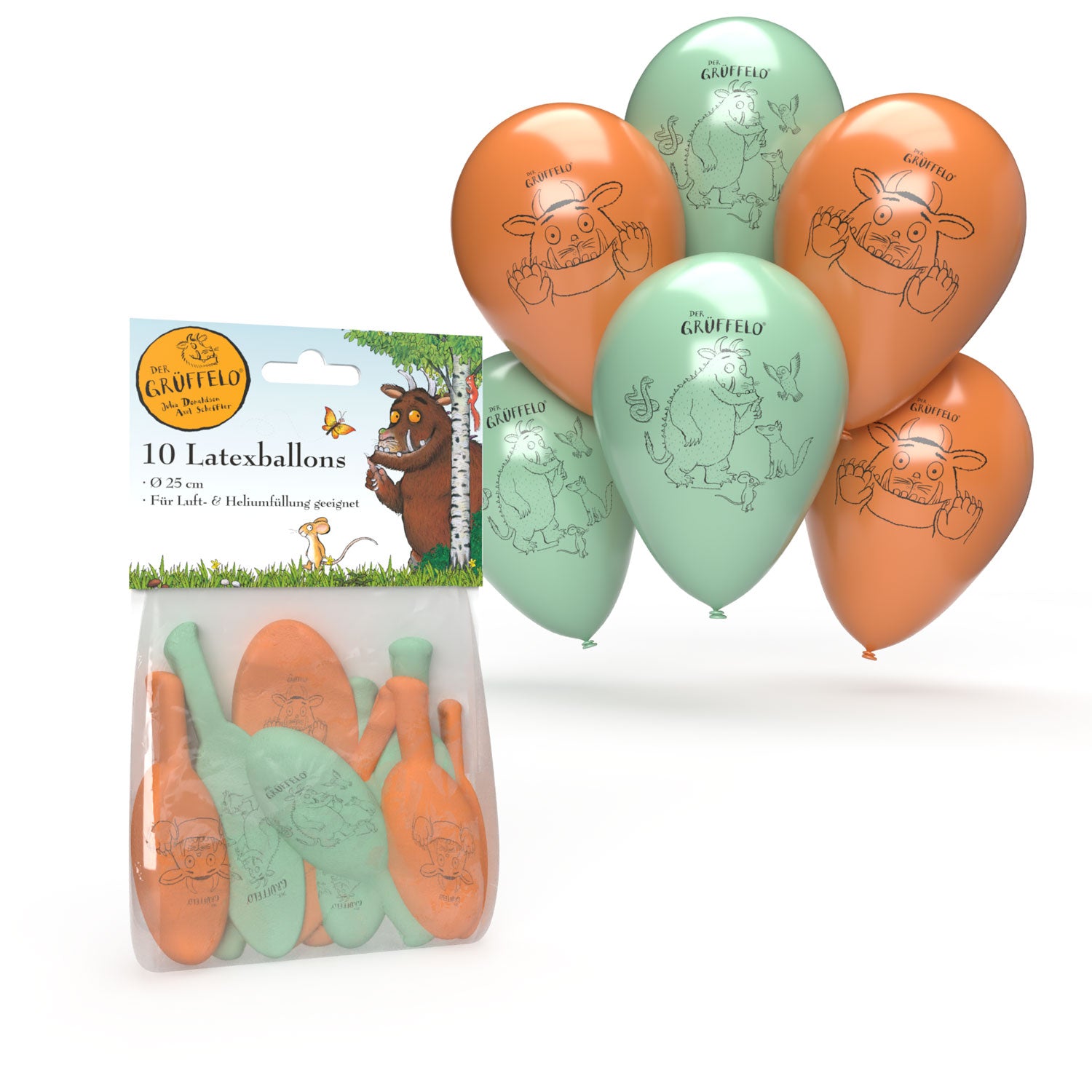 Der Grüffelo Latexballons Set 25 cm 10 Stk. 2