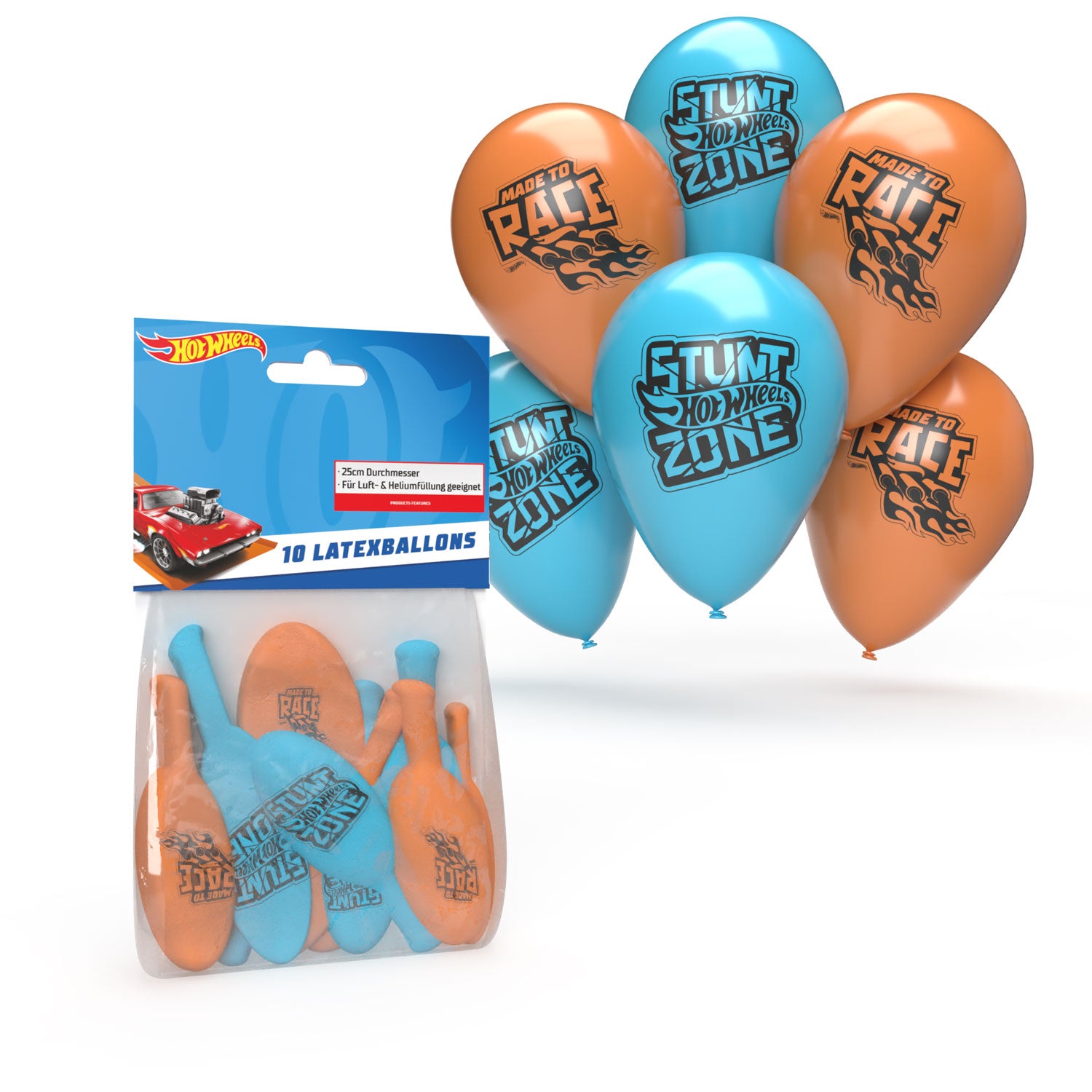 Hot Wheels Latex Balloons Set 25 cm 10 pcs. 4