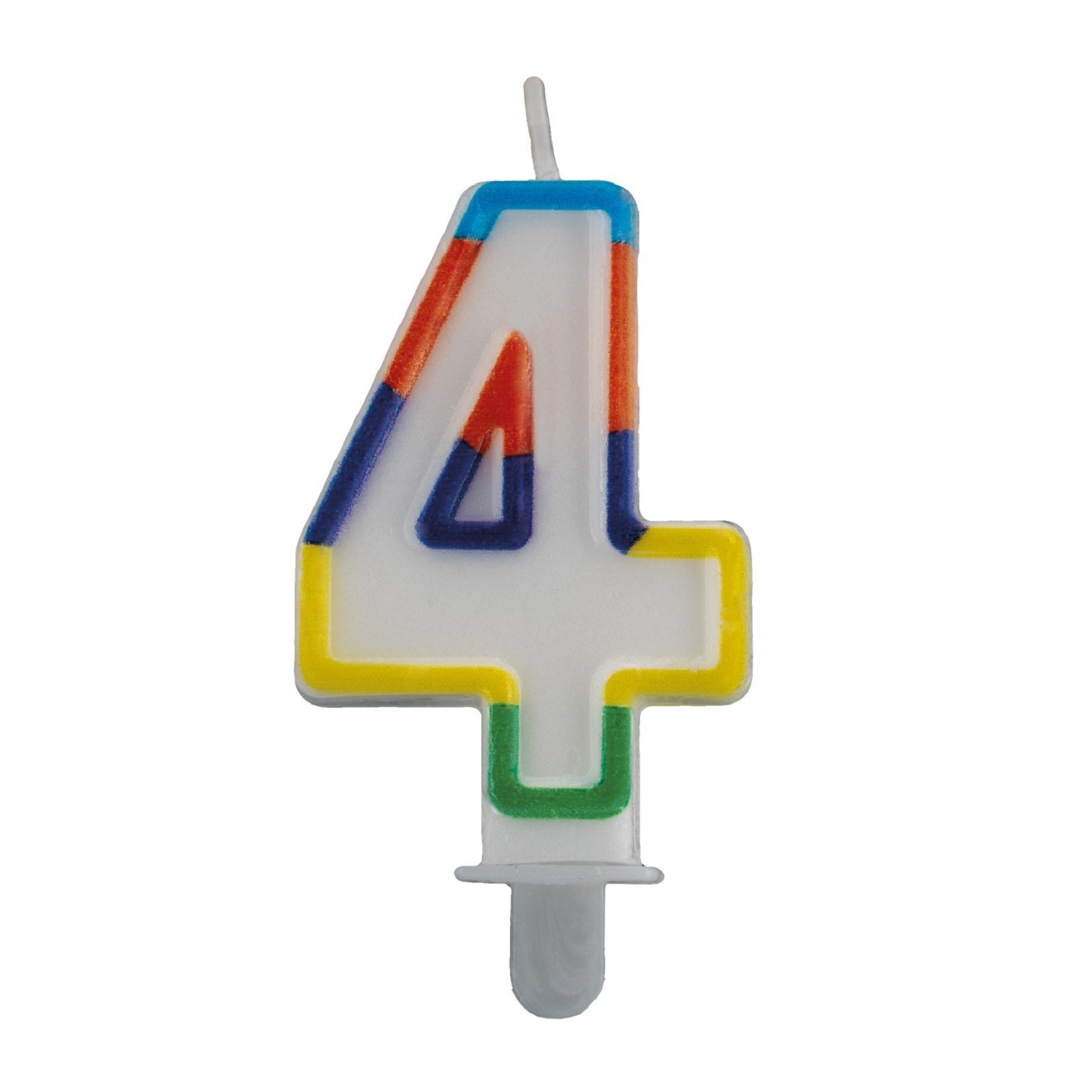 Birthday candles, multicolor rim, No. 4