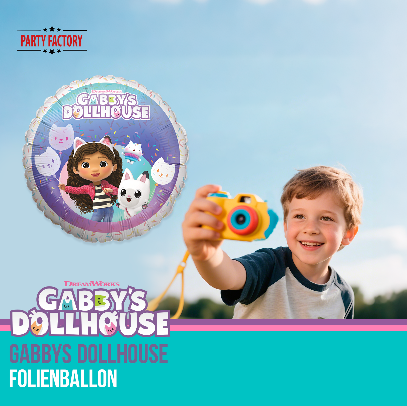 Gabby's Dollhouse Foil Balloon 45 cm Round – Party Balloon Gabby & Cats 4