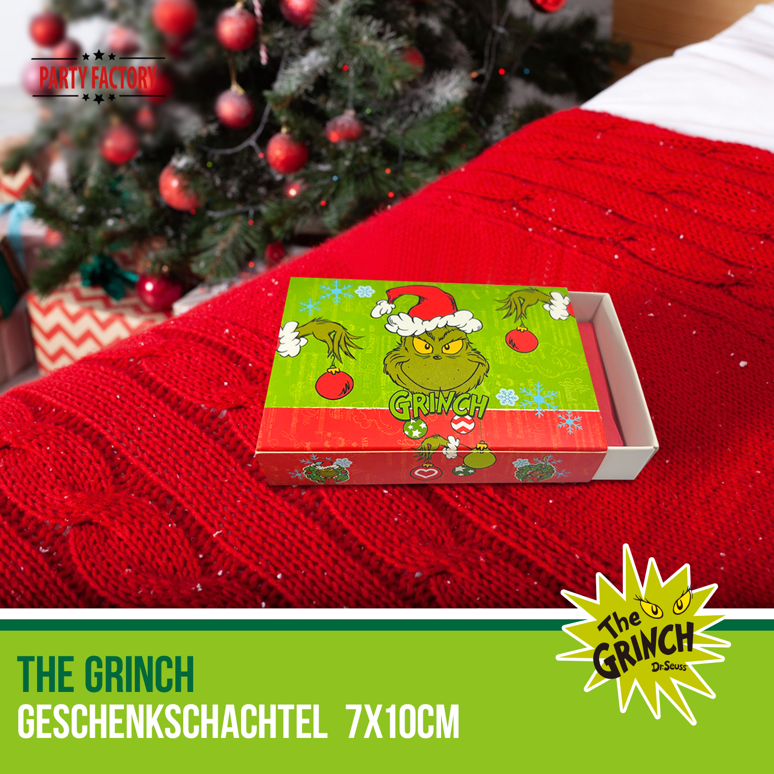 The Grinch Geschenkschachtel Motiv 1 – Geschenkbox Weihnachten, Geschenkverpackung Party 4