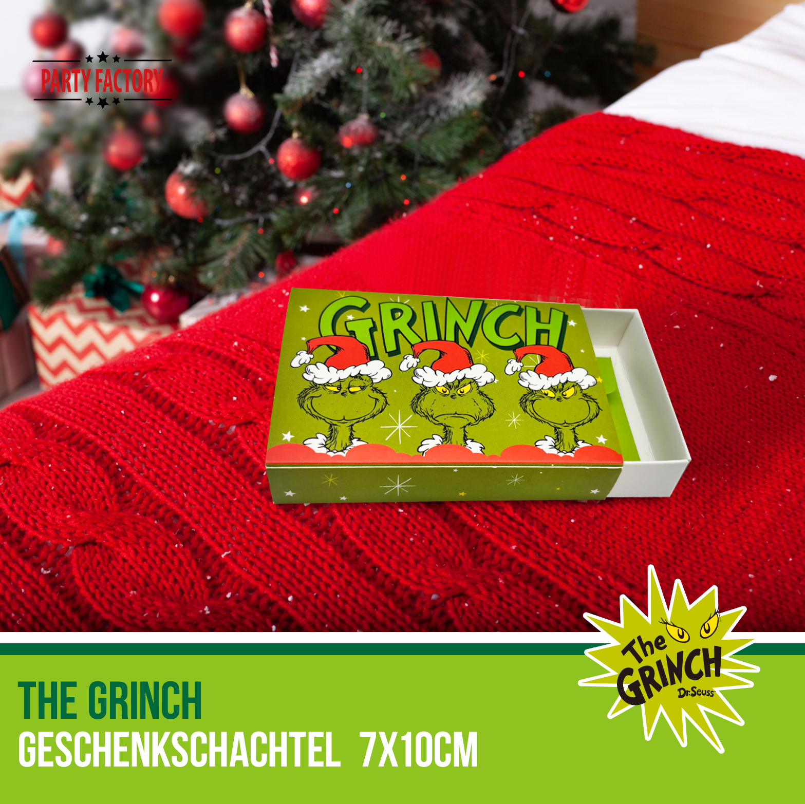 The Grinch Geschenkschachtel Motiv 2 – Geschenkbox Weihnachten, Geschenkverpackung Party 4