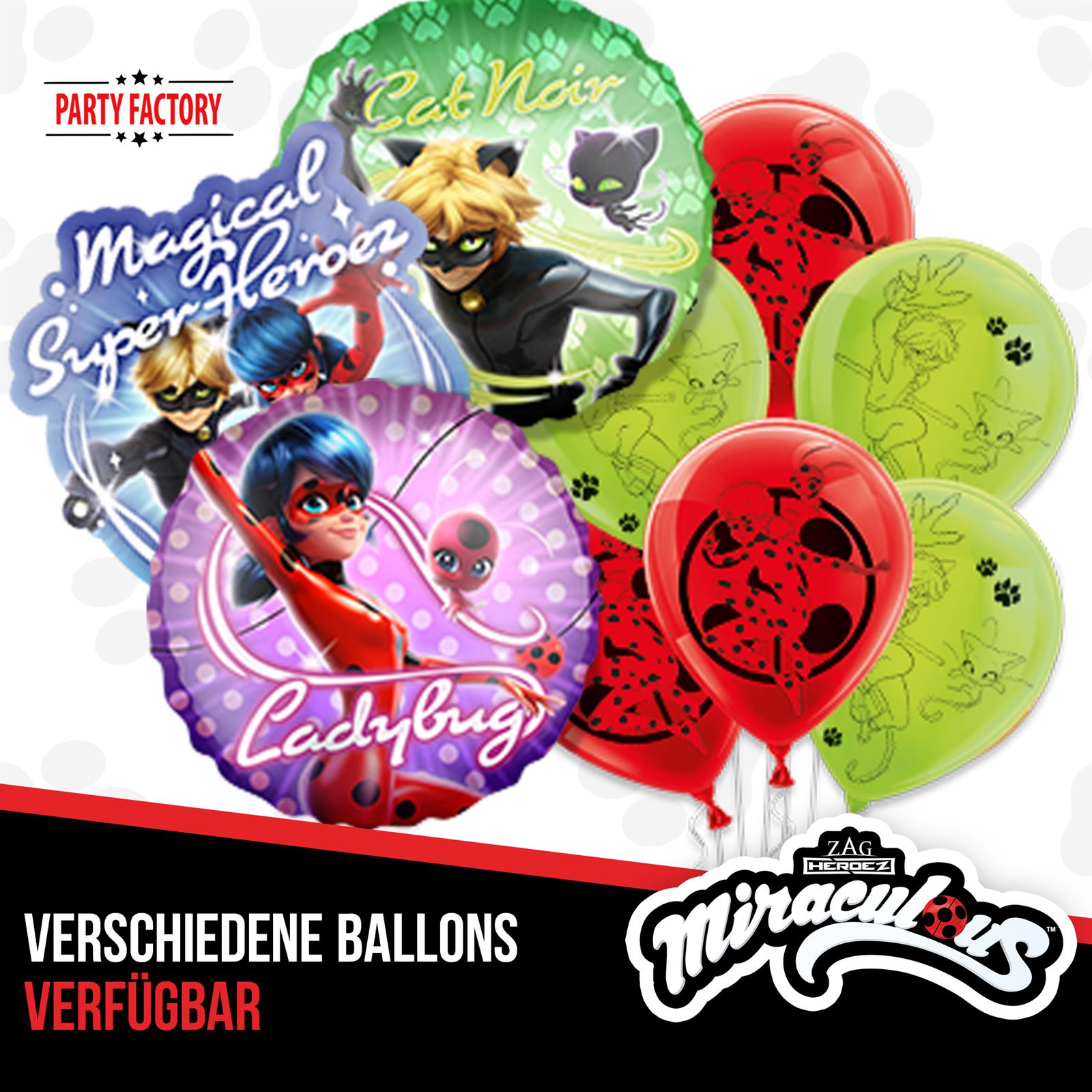 Miraculous Latexballons Set 25 cm 10 Stk. 4