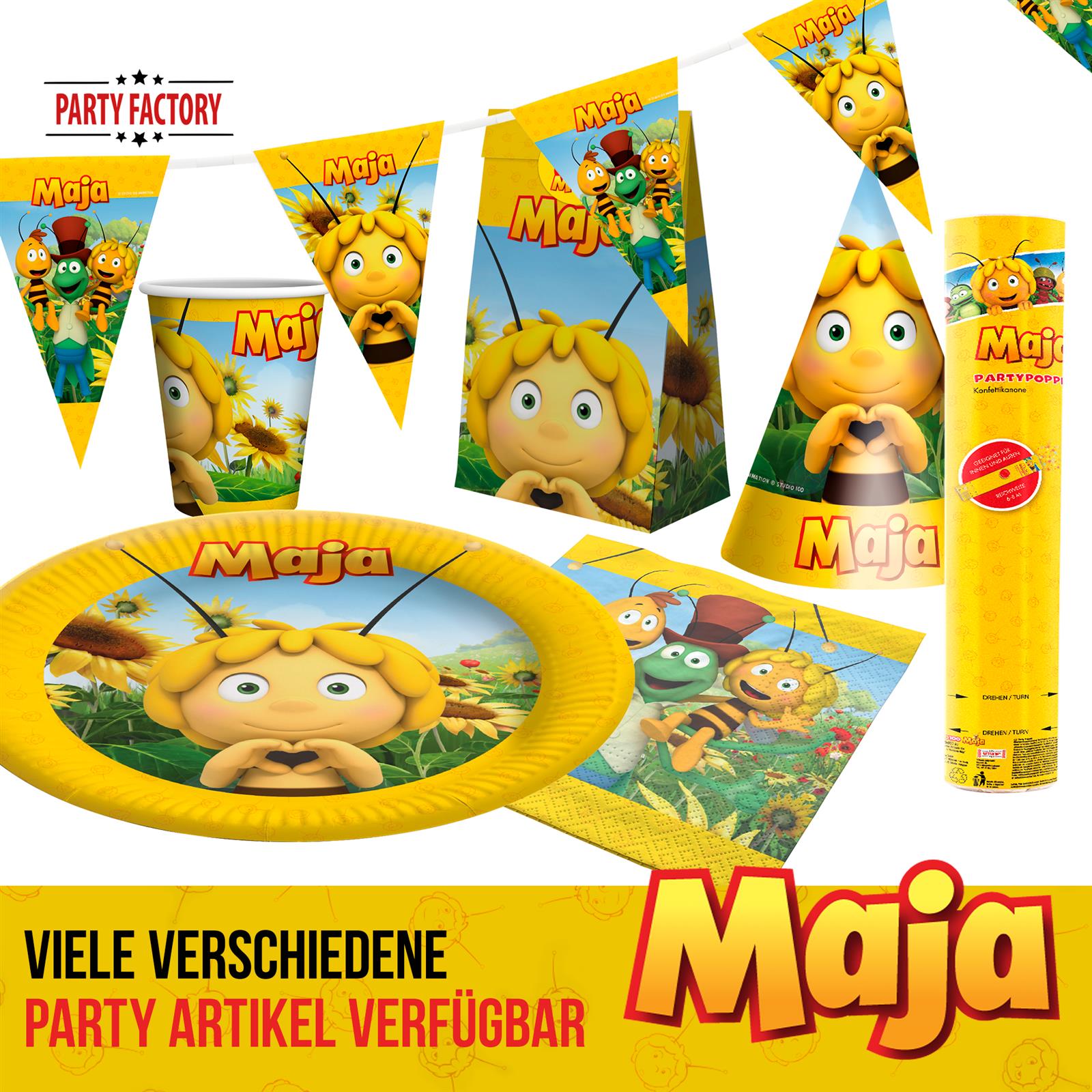 Biene Maja Partyhüte 10 Stück 4