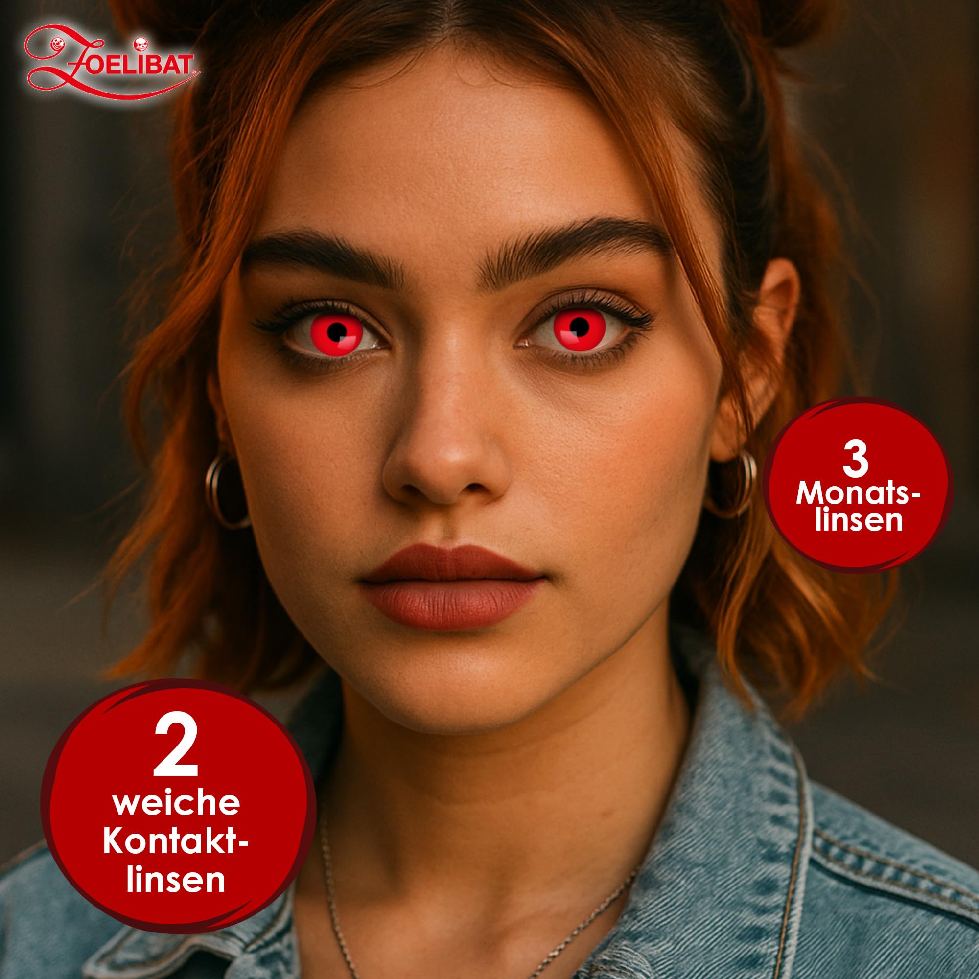 Zoelibat Eyecatcher 3 Monats-Kontaktlinsen Red Devil 10