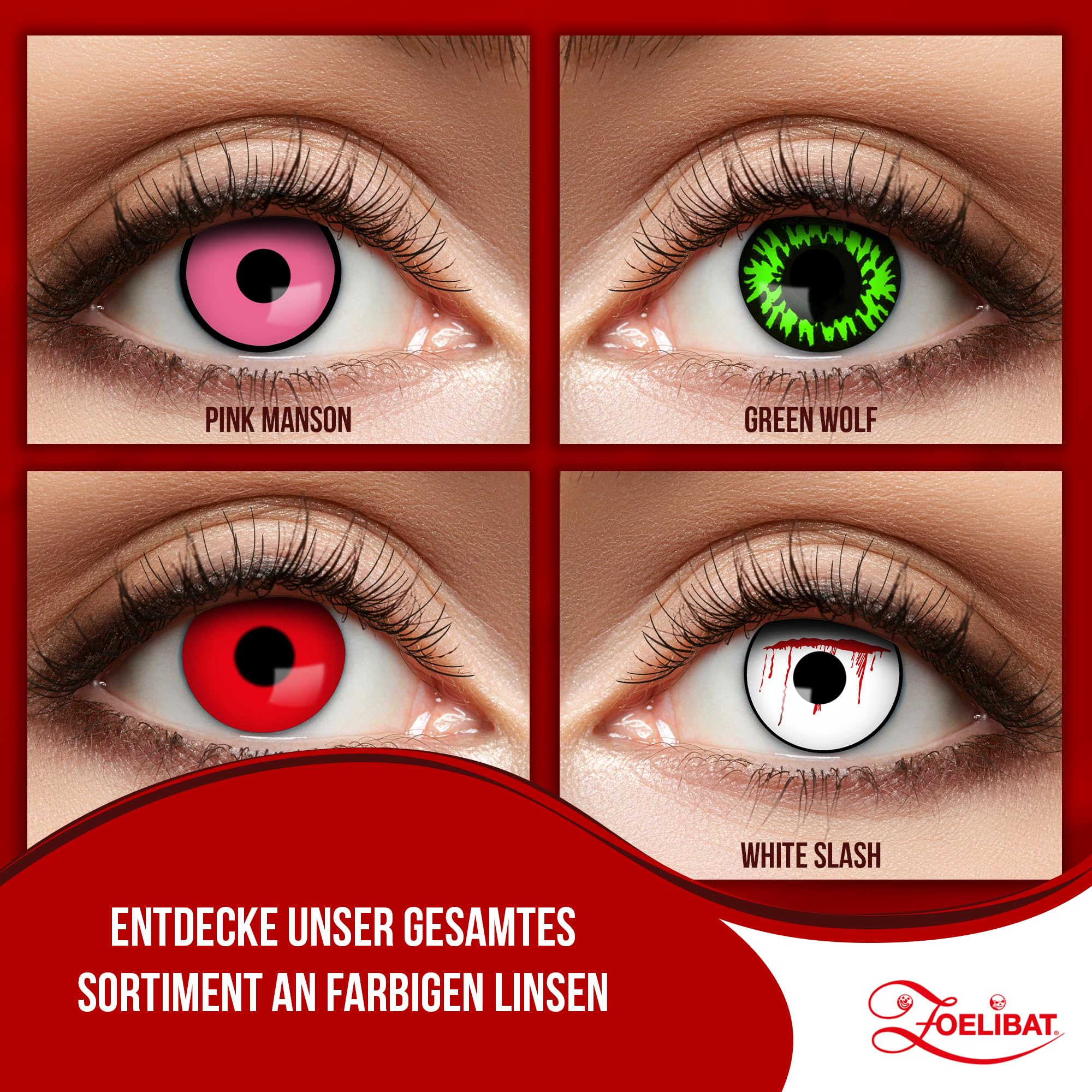 Zoelibat Eyecatcher 3 Monats-Kontaktlinsen Red Devil 14