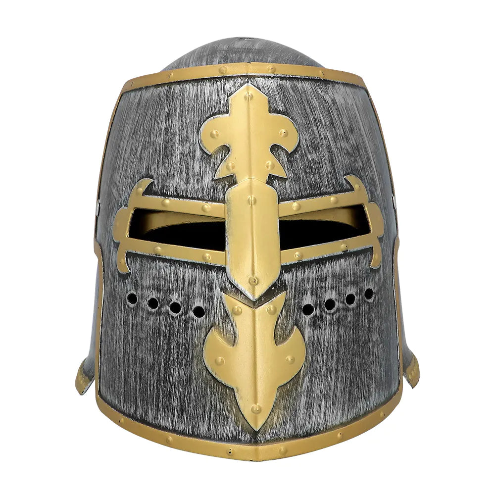 Deluxe Crusader Helmet – Knight's helmet with golden details for medieval costume 2