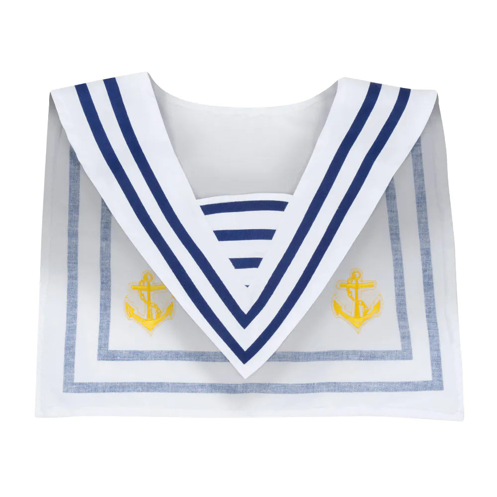 Matrosenkragen mit blauen Streifen – Seemann Accessoire für Marine & Matrosen Kostüm 2