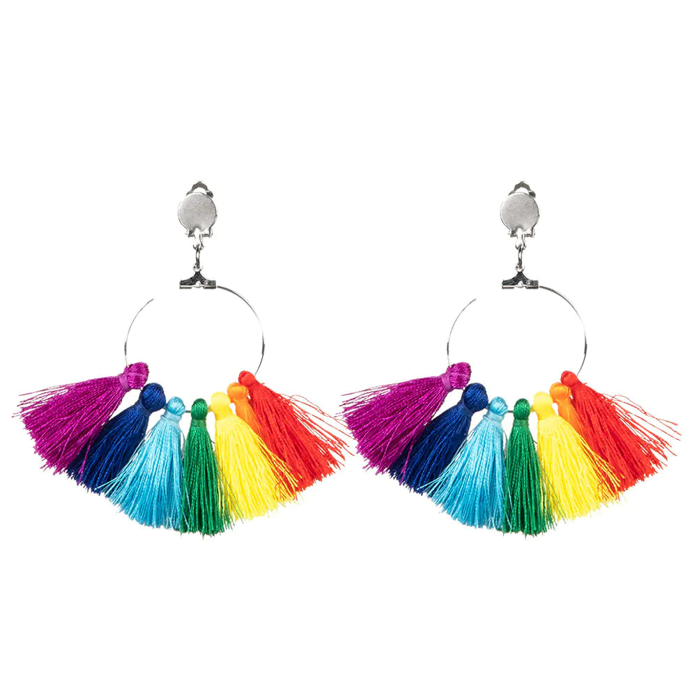 Rainbow Tassel Earrings – Colorful Pride Earrings for Parties &amp; Festivals 2