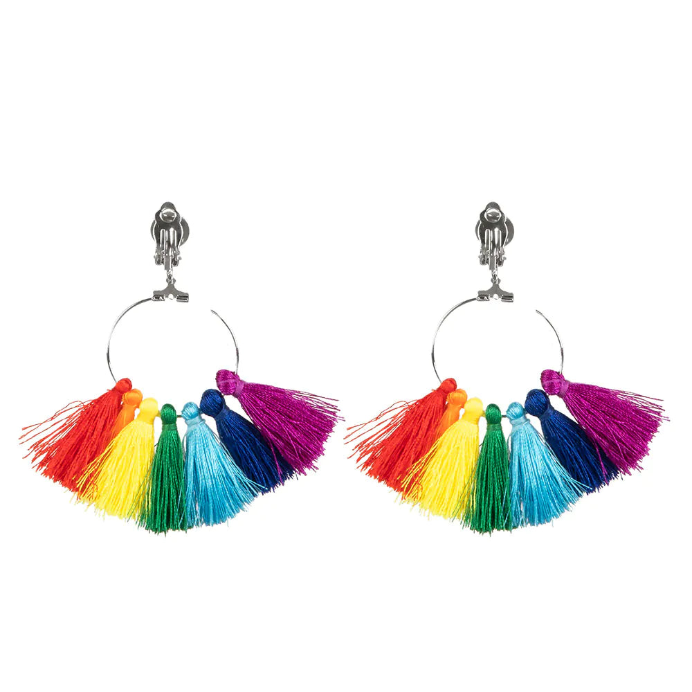 Rainbow Tassel Earrings – Colorful Pride Earrings for Parties &amp; Festivals 3