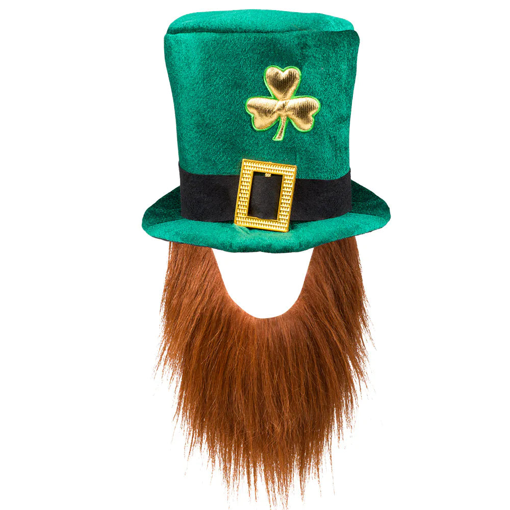 Leprechaun hat with beard – St. Patrick's Day costume accessory 2